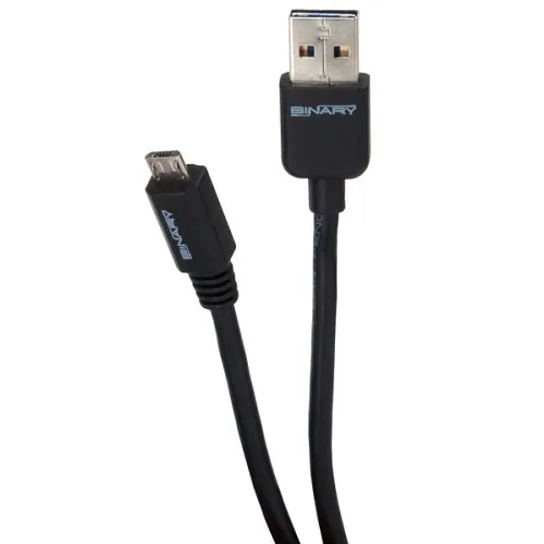 Binary B-USB2-AMICROB-1M USB 2.0 Reversible A Male to Micro B Male Cable, 3.3'