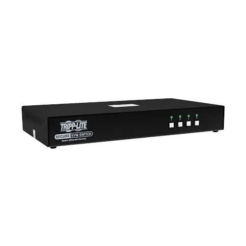 Eaton Tripp Lite B002-HD1AC4-N4 4-Port Secure KVM Switch with Single DisplayPort and HDMI Support, Compact Design