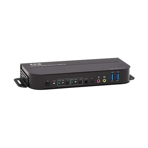 Eaton Tripp Lite B005HUA2K 2-Port HDMI / USB KVM Switch, 4K 60 Hz, HDR, HDCP 2.2, IR, USB Sharing, USB 3.0 Cables