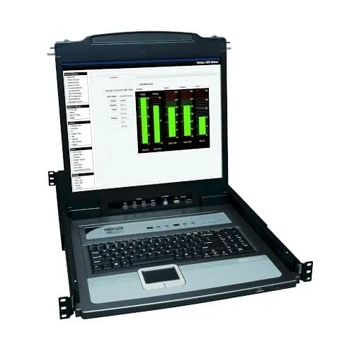 Eaton Tripp Lite B020-U16-19-K NetDirector 16-Port 1U Rack-Mount Console KVM Switch with 19" LCD + (8) PS2 / USB Combo Cables