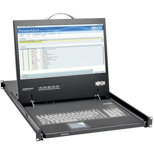 Eaton Tripp Lite B021-000-19-HD2 1U Rack-Mount Console with 19" LCD, 1920 1080 (1080p), DVI or VGA Video, TAA