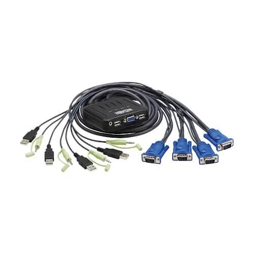 Eaton Tripp Lite B032-VUA4 4-Port USB VGA/Audio Cable KVM Switch