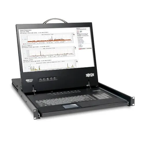 Eaton Tripp Lite B040-008-19 NetController 8-Port 1U Rack-Mount Console KVM Switch with 19" LCD