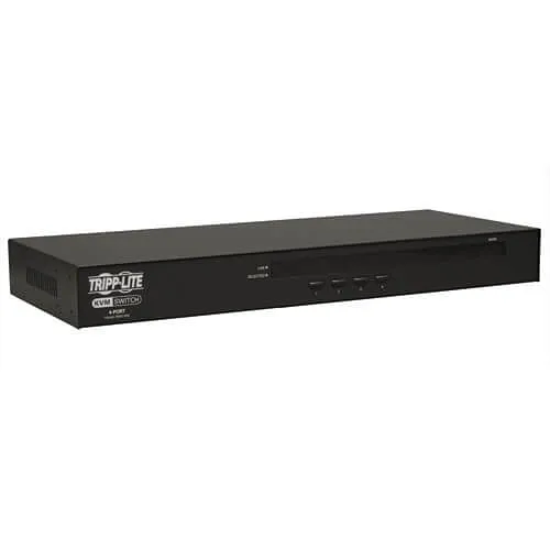 Eaton Tripp Lite B042-004 4-Port 1U Rack-Mount USB/PS2 KVM Switch with On-Screen Display, Compatible with All Major Operating Systems