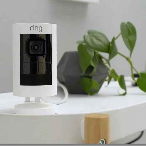 Ring Stick Up Cam Elite with PoE Adapter, Indoor/Outdoor Plug-In HD IP Security Camera, White (B07TC7D9CS)