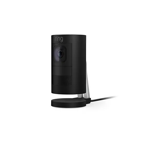 Ring Stick Up Cam Elite Plug-In HD IP Security Camera with PoE Adapter, Indoor / Outdoor, Black (8SSPE8-BEN0)