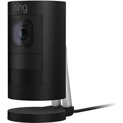 Ring Stick Up Cam Elite with PoE Adapter, Indoor/Outdoor Plug-In HD IP Security Camera, Black (B07TC7DN8K)