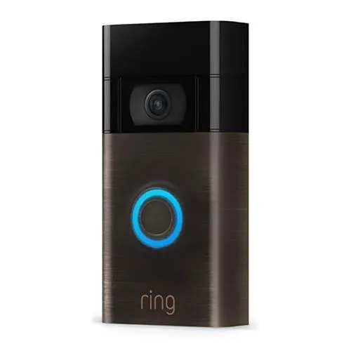 Ring B08N5NQ69J Video Doorbell, 2nd Generation, Venetian Bronze (8VRASZ-VEN0)