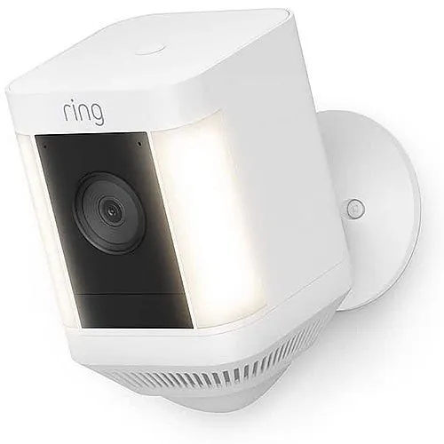 Ring Spotlight Cam Plus Battery Powered, White (B09JZ5BG26)