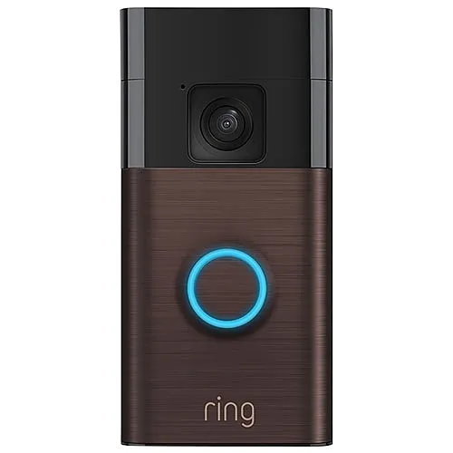 Ring Battery Doorbell with Head-to-Toe HD Video, Live View, Two-Way Talk and Motion Detection, Venetian Bronze (B0BZWRLRLK)