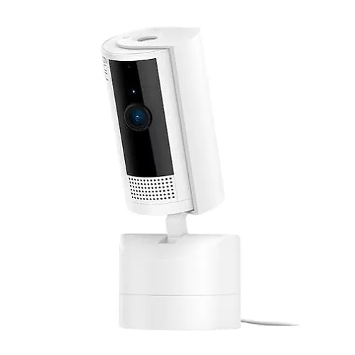 Ring Pan-Tilt Indoor Security Cam with 360° Horizontal Pan Coverage, White (B0CG2VS5FD)