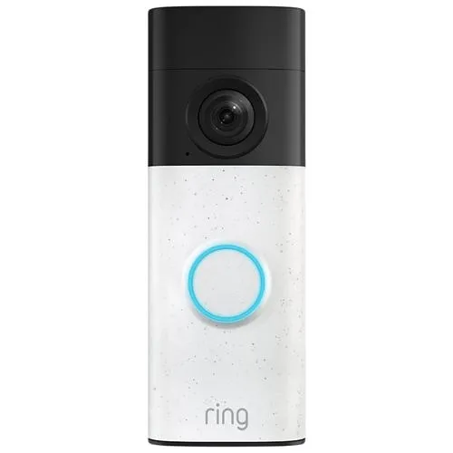 Ring B0FHJ7TKZM Battery Doorbell, Retinal 2K with Wide-Angle Video, up to 6x Enhanced Zoom, Two-Way Talk, Grey