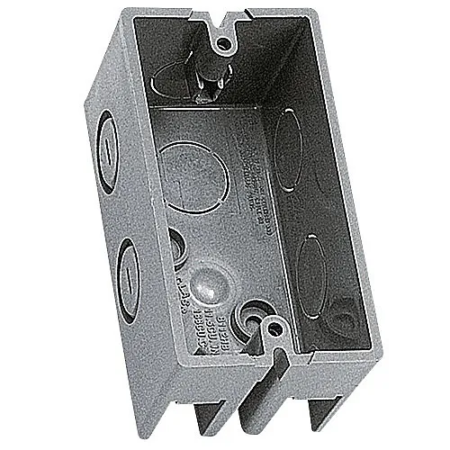 ABB B112HBR 1-Gang Handy Outlet Box, Non-Metallic, Gray