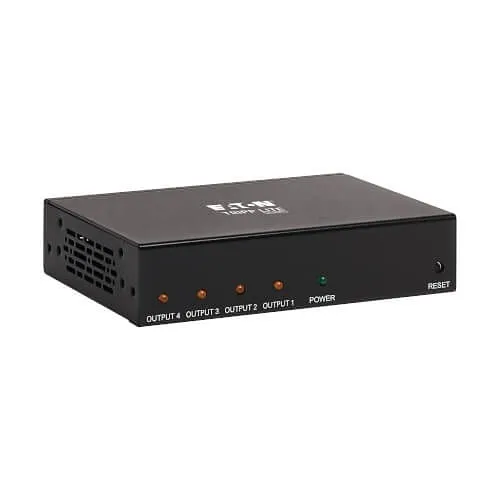 Eaton Tripp Lite B118-004-HDR 4-Port HDMI Splitter, 4K at 60 Hz, 4:4:4, Multi-Resolution Support, HDR, HDCP 2.2, TAA
