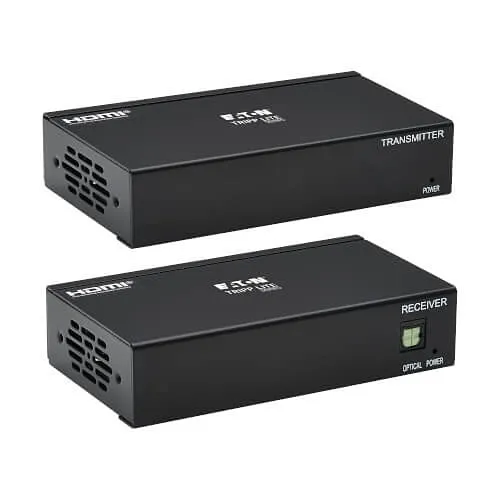 Eaton Tripp Lite B127A-2A1-BHBH 2-Port HDMI Over CAT6 Extender Kit, Transmitter / Receiver, 4K at 60 Hz, HDR, 4:4:4, PoC, 230' (70.1m)