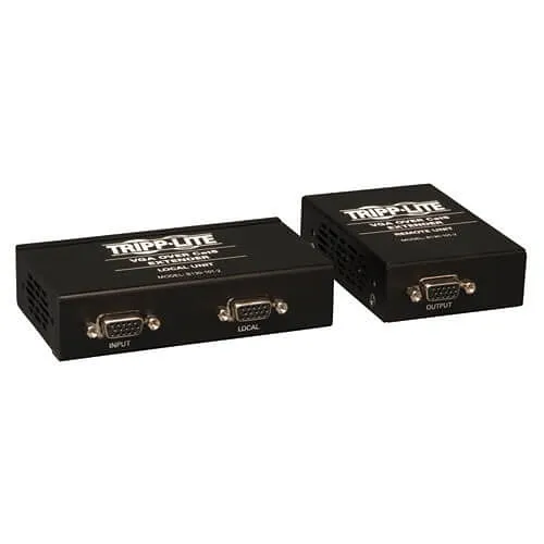 Eaton Tripp Lite B130-101-2 VGA Over CAT5/6 Extender Kit, Box-Style Transmitter/Receiver for Video, up to 1000' (305 m), TAA