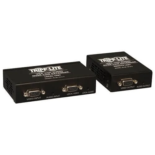 Eaton Tripp Lite B130-101A-2 VGA Over CAT5/6 Extender Kit, Box-Style Transmitter/Receiver for Video/Audio, up to 1000' (305 m), TAA