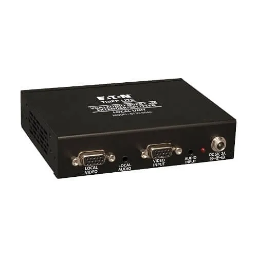 Eaton Tripp Lite B132-004A-2 4-Port VGA Over CAT5/6 Splitter/Extender, Box-Style Transmitter for Video/Audio, up to 1000' (305 m), TAA
