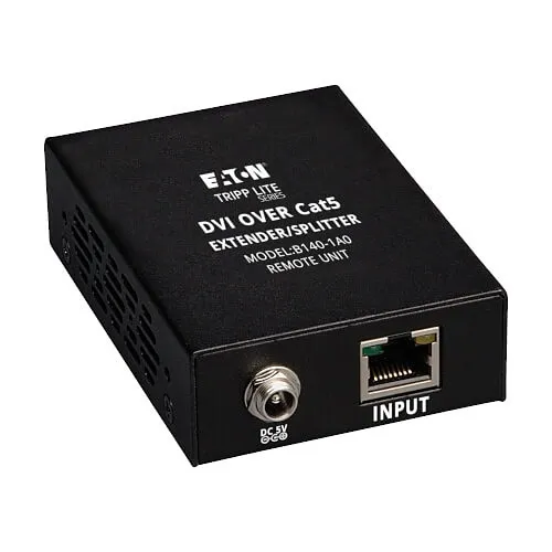 Eaton Tripp Lite B140-1A0 DVI Over CAT5/6 Active Extender, Box-Style Remote Receiver for Video, DVI-I Single Link, Up to 200' (60m)