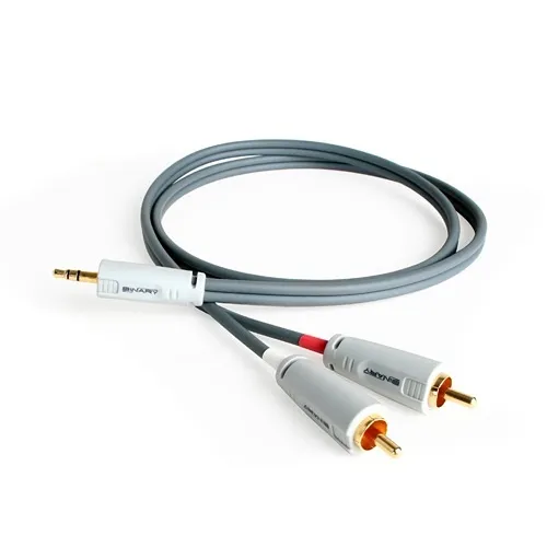 Binary B3-STEREOMINIRCA-2 3.5mm Stereo to Dual RCA Male, 6.5' (2 m)