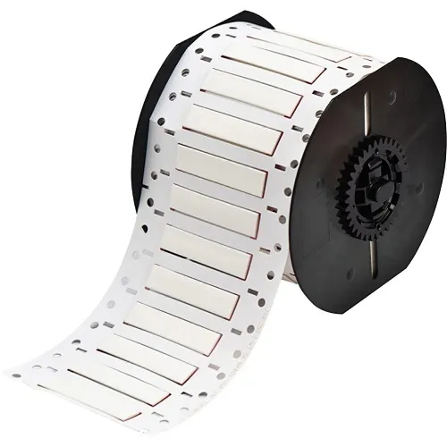 Brady ID B33D-250-2-7642 Heat Shrink Double-Side Printable Labels for B33 Printers, 2:1 Heat Shrinkable, White