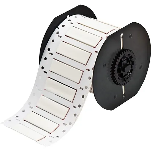 Brady ID B33D-375-2-7642 Heat Shrink Double-Side Printable Labels for B33 Printers, 2:1 Heat Shrinkable, White