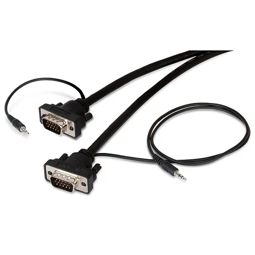 Binary B4-VGA-AUD-18FT B4 Series Male to Male VGA Cable with 3.5mm Stereo Plug