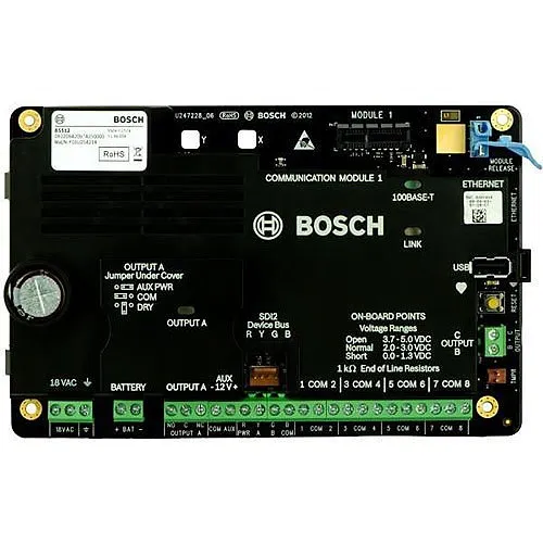 Bosch B5512-D 48-Point Intrusion Control Panel Kit with Transformer and Small Enclosure