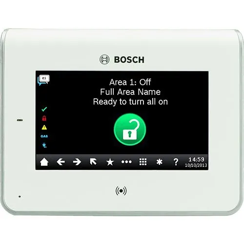 Bosch B942W Touchscreen Intrusion LCD Keypad, White