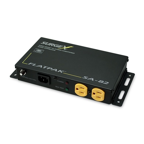 SurgeX SA-82 FlatPak Series Mode Surge and Power Conditioner, Includes Mounting Brackets