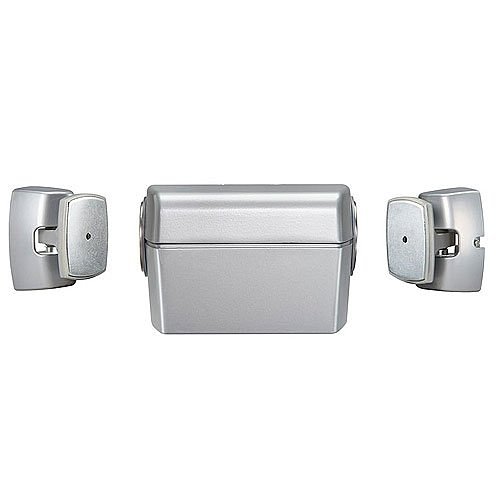 Norton Rixson 981M Tri-Volt Electromagnetic Door Holder/Release for Back-to-Back Doors, Floor Mount, Sprayed Aluminum