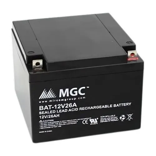 Secutron BAT-12V26A Sealed Lead Acid Battery, 12V, 26 Amp