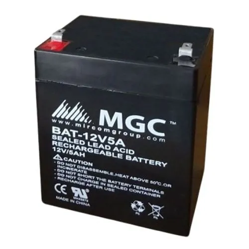 Secutron BAT-12V5A Sealed Lead Acid Battery, 12V, 5 Amp