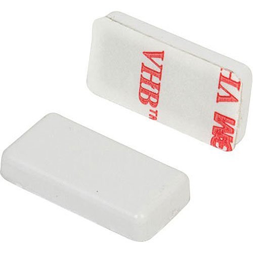 Nascom MN123787WP Overmolded Bar Magnet, H1/8" W3/8" L7/8", White