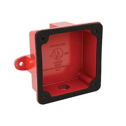 Potter BBX-5R Weatherproof Back Box for SL and SH Series Strobe/Horns, Red