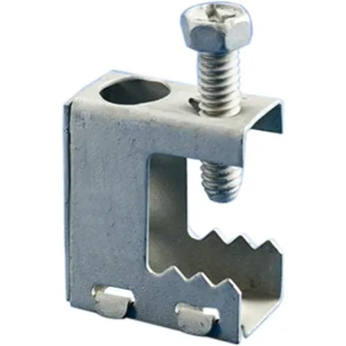 nVent CADDY BC Beam Clamp, 1/4" Rod 1, #10 Rod 2, 1/2" Max Flange