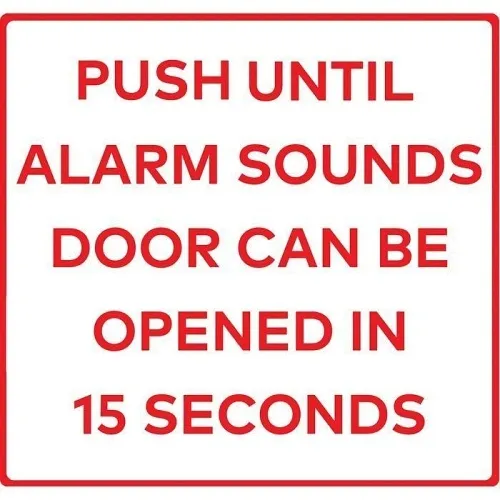 RCI BC1M BC1 Series Building Code Sign, 15 Seconds, Printed on Clear Mylar