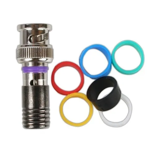 Binary BC5-BNC-RG59 BNC Male Compression Connector for Standard and Quadshield RG59, 75 Ohm, 20-Pack