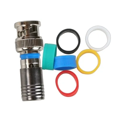 Binary BC5-BNC-RG6Q BNC Male Compression Connector for RG6 Quadshield, 50 Ohm, 20-Pack