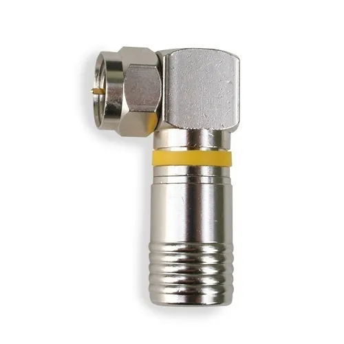 Binary BC5-F-90-RG6 F-Right-Angle Compression Connector for RG6, 20-Pack