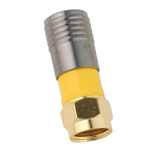 Binary BC5-F-RG6 F Male Compression Connector, RG6/U, 20-Pack, Gold