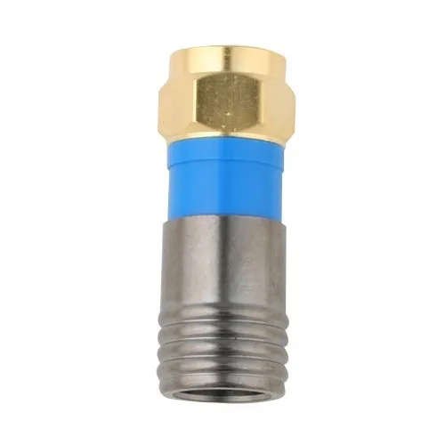 Binary BC5-F-RG6Q F Male Compression Connector, RG6/U Quad, 20-Pack, Gold