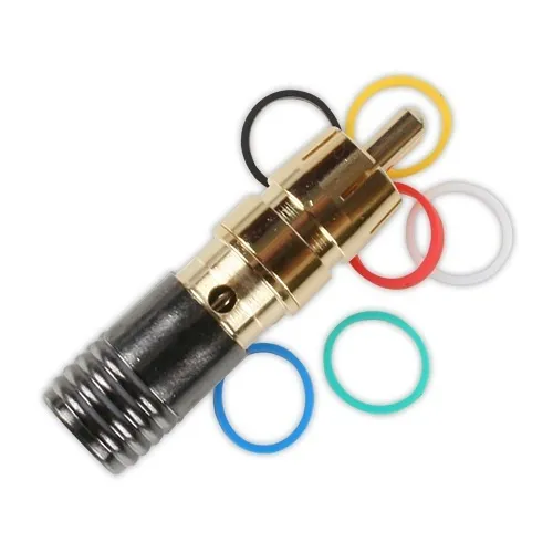 Binary BC5-RCA-RG59 RCA Male Compression Connector for Standard and Quadshield RG59, 75 Ohm Gold Plated, 20-Pack