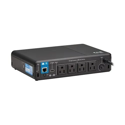 Eaton Tripp Lite BC600RNC Standby Cloud-Connected UPS with Remote Monitoring, 5-15R Outlets (Surge + Battery Backup), 5-15P Plug, Desktop, 600VA 300W 120V, 4 NEMA
