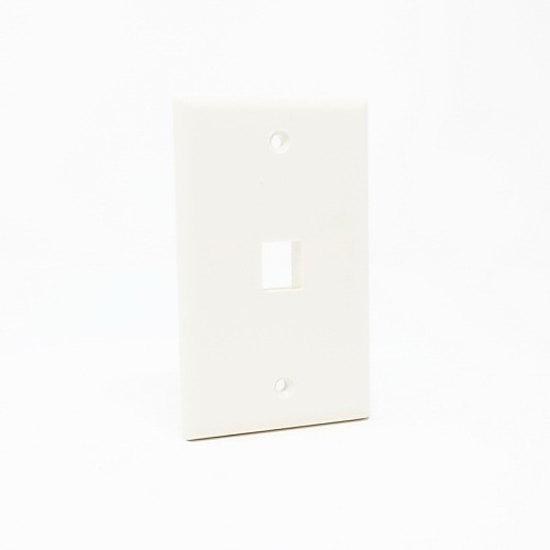 Dynacom 10600-P1-AL Wall Plate, Classic Wall Plate Single-Gang, 1-Port, Almond