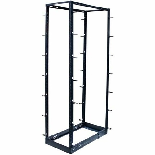 Wavenet 4POST-45U 4-Post, 45U Adjustable Open Frame Rack, Cold Rolled Steel, Black