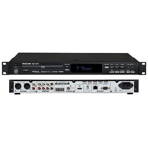TASCAM BD-MP1 Professional-Grade Compact Multi-Format Blu-ray Player, 1U RMS