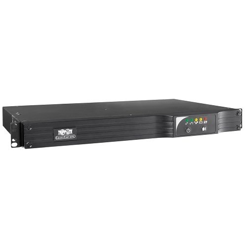 Eaton Tripp Lite SMART500RT1U 500VA 300W 120V Line-Interactive UPS, NEMA 5-15R Outlets, USB, DB9, Network Card Option, 1U Rack, Tower