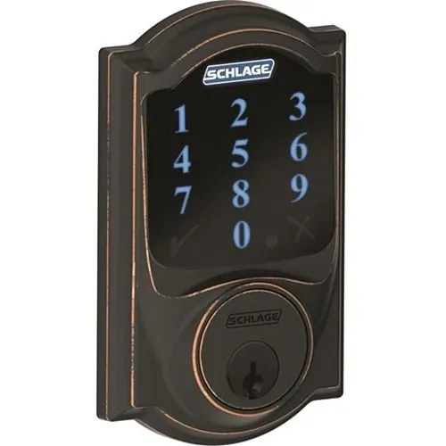 Schlage Connect Touchscreen Deadbolt with Alarm with Camelot Trim
