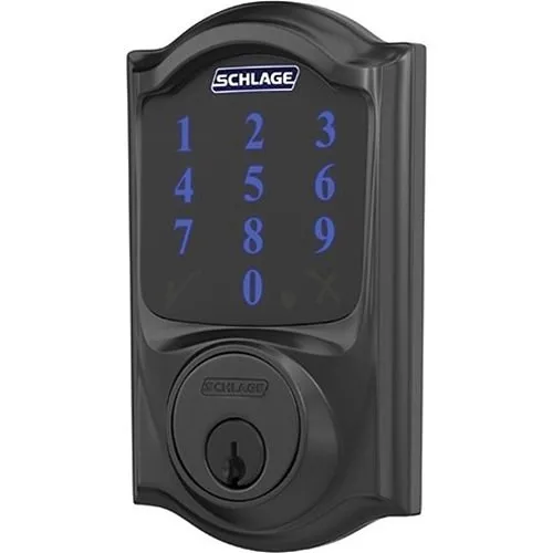 Schlage Connect Smart Deadbolt With Alarm With Camelot Trim, Z-Wave Enabled